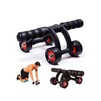 Con lăn tập cơ bụng Ab 2020 - Con lăn 4 bánh cao cấp - dụng cụ máy tập gym bánh xe máy tập bụng giảm mỡ tặng kèm thảm tậ