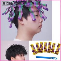 Con lăn tóc L & R Máy uốn tóc xoắn ốc Magic Curls Con lăn tóc có móc Máy uốn tóc nam DIY xoăn Bộ tạo kiểu tóc đẹp