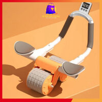 Con lăn trợ lực tập bụng tập gym tại nhà có đồng hồ đếm số tiện dụng