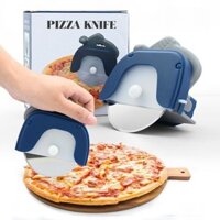Con lăn tròn bằng thép không gỉ Dao bánh Pizza Dụng cụ cắt bánh nướng đơn Thích hợp cho các cuộc họp và nhà hàng Dụng cụ làm bánh Pizza