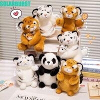 Con rối tay động vật SOLARBURST, Con rối tay hổ nhồi bông RealLife, Mẹ và con trai mềm mại Panda Plushie Tiger Plushie Búp bê sang trọng trẻ em