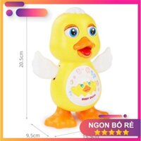 Con vịt đồ chơi, vịt nhựa nhảy múa phát nhạc có đèn cho bé