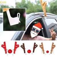 Côn Xe Tuần lộc Gạc Mũi đỏ Xmas Đồ dùng năm mới Đồ trang trí ngoại thất xe