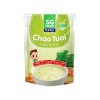 (Conbo 5 bịch )Cháo tươi Baby SG Food - Cá hồi cải bó xôi 240g