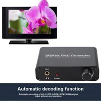 Concon Bộ giải mã âm thanh kỹ thuật số 5.1 HD với hỗ trợ điều chỉnh âm lượng DTS/ AC -3/ Bộ chuyển đổi tương tự Toslink đồng trục cho người chơi mạng HDTV -Ray DVD PS3 360 DM500S DM800HD