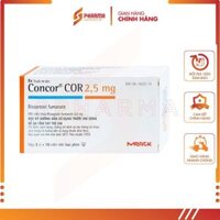 Concor 2.5mg – Hỗ trợ suy tim mãn tính ổn định – MERCK [Đức] – 3 vỉ x 10 viên