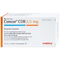 Concor Cor 2,5mg H/3 vỉ x 10v