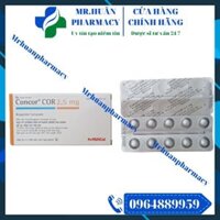 Concor COR 2.5mg (Hộp 3 vỉ x 10 viên) – Thuốc điều trị rối loạn nhịp tim