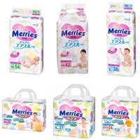 [Cộng 4-6 Miếng] Bỉm Meries dán/quần nội địa đủ size NB96 dán /S88 dán /M68 dán/L58 dán /M64 quần/ L50 quần/XL44 quần