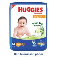 cộng 8m. Combo 2b Tã quần huggies M74 ( 5 -11kg). mẫu Skin care