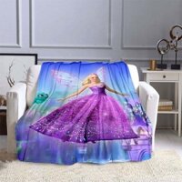 Công Chúa Barbie Chăn Hoạt Hình Flannel Chăn Giường Sofa Mềm Chăn Ga Gối Trang Trí Phòng Ngủ Quà Tặng