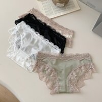 Công chúa chạy trốn~ Khăn voan lụa mỏng, cạp thấp, trong suốt, sexy, quần lót tam giác mùa hè cho phụ nữ