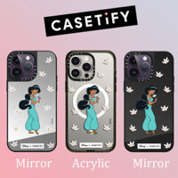 Công Chúa Đẹp Hoa Tác Động Rõ Ràng Acrylic Gương Ốp lưng iPhone 11 12 13 14 15 Pro Max Plus Tương Thích Từ Tính Sạc Không Dây Mặt Sau