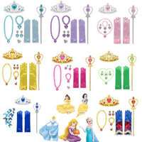 Công Chúa Disney Cosplay Trang Phục Phụ Kiện Vương Miện Vòng Cổ Găng Tay Bộ Trẻ Em Bé Gái Trang Trí Quần Áo