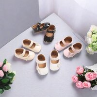 Công Chúa Lấp Lánh Cho Bé 0-1 Tuổi Giày Đế Mềm Dễ Thương Nữ Sơ Sinh Giày Vải Nơ Chống Trơn Trượt