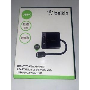 Cổng chuyển 3.0 USB-C to VGA Belkin F2CU037btBLK 15cm