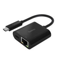 Cổng chuyển Belkin USB-C sang GIGABIT ETHERNET, PD 60W, Đen