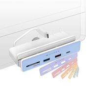 CỔNG CHUYỂN CHUYÊN DỤNG IMAC 24″ HYPERDIVE HDMI 4K60HZ 6-IN-1 USB-C HUB HD34A8 (KÈM 7 MIẾNG DÁN THEO MÀU IMAC 24″) Hàng Chính Hãng Nhập Khẩu USA