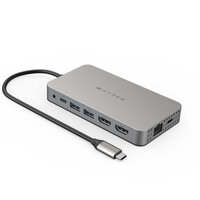 Cổng chuyển đổi Hyber Drive Dual 4K HDMI 10-in-1 (2 màn hình) USB-C HUB For Macbook M1 HDM1 - Cũ