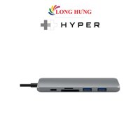Cổng chuyển đổi HyperDrive Bar 6-in-1 USB-C Hub HD22E - Hàng chính hãng - Gray