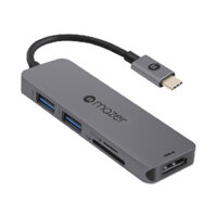 Cổng Chuyển Đổi Mazer USB-C to HDMI4K + USB 3.0X2 + SD/Micro SD Adapter