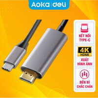 Cổng Chuyển Đổi Type C sang HDMI AOKA by Deli HUB Chuyển Đổi Thiết bị Hỗ Trợ Trình Chiếu Dây Dài 1.8m Chống Uốn Cong HCM