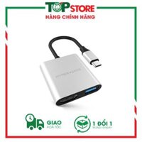 Cổng Chuyển HyperDrive 4K HDMI   MacBook, 3-in-1 HD259A chính hãng - SILVER