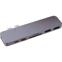 Cổng chuyển HyperDrive DUAL USB-C Hub for MacBook Pro 13"15" 2016/2017/2018 (GN28B-Gray)