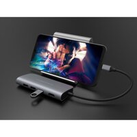 Cổng chuyển HyperDrive Power 9-in-1 USB-C Hub cho iPhone, Macbook, Ultrabook, USB-C Devices - HD30F - Hàng Chính Hãng - Gray