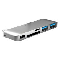 Cổng Chuyển HyperDrive USB Type-C 5-in-1 Hub Dành Cho Macbook Pro 2016 va Macbook 12 - Xám GN21B-GREY- Hàng Chính Hãng
