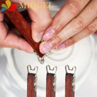 Công cụ đất sét gốm MIQUEL, Tay cầm bằng gỗ cầm tay Máy cạo cắt tỉa đáy đất sét, Gốm sứ an toàn Điêu khắc bằng thép không gỉ Dụng cụ điêu khắc có thể tháo rời Làm đồ gốm