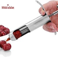 🔥Công cụ loại bỏ lõi thép không gỉ Công cụ loại bỏ lõi thép không gỉ màu bạc cho táo gai Nho đỏ ngày De-Nucleator Công cụ loại bỏ hạt táo gai Dụng cụ nhà bếp tại nhà