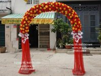 Cổng cưới hoa hồng màu cam trắng - Mã: CH-0329