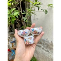 Cóng decal Trung Quốc miệng kẻ vàng phụ kiện lồng chim chào mào, chích choè cao cấp