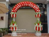 Cổng hoa cưới hoa lan đỏ - Mã: CH - 0344