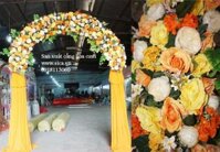 Cổng hoa cưới màu vàng cam - Mã: CH-038