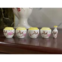 Cóng khuyên sứ decak kèm tai tre tầu