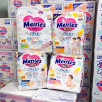 [Cộng miếng] Bỉm Merries dán/quần nội địa NB96/S88/M64/M68/L58/L50/XL44NB 90 + 6