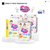 (Cộng Miếng -Jumbo) Bỉm(Tã) Merries Dán/Quần Nội Địa Nhật cộng miếng/ jumbo/ cao cấp NB96/S82/M64/L58/M64/L50/XL44/XXL