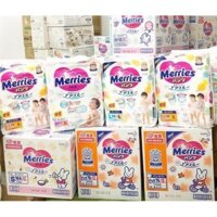 {Cộng Miếng} Tã bỉm dán/quần Merries Nội Địa size NB96/S88/M68/L58/XL44