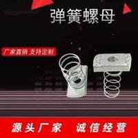 [Công nghệ tốt] Đai ốc lò xo mạ kẽm, phụ kiện thép hình chữ nhật hình vuông sắt với đai ốc lò xo M6M8M10M12 XNWV
