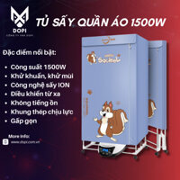 [Công suất 2500W] Tủ sây quần áo | Máy sấy quần áo gấp gọn Có điền khiển từ Tính năng khử mùi Bảo hành 12 tháng