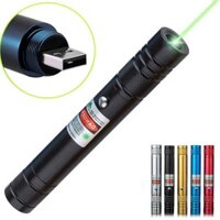 Công Suất Cao Laser Xanh Ánh Sáng Hợp Kim Nhôm Đèn Pin Sạc USB Gypsophila Bút Xây Dựng Tease Cat Pen