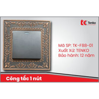 Công tắc 1 nút Mặt Vuông Tân Cổ Điển Tenko TK-F88-01