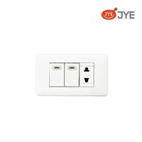 Công tắc 2 phím + Ổ cắm đơn JY-P42062