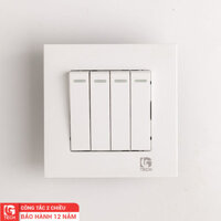 Công tắc 3 cực bốn nút màu trắng LG Tech LG-F21-004N