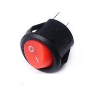 Công tắc bập bênh tròn 2 chân 20mm (Màu đỏ)