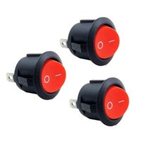 Công Tắc Bập Bênh Tròn Màu Đỏ 2 Chân Loại nhỏ 15mm KCD1-105