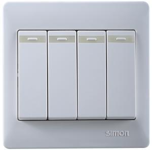 Công tắc bốn 1 chiều có phản quang 10AX 51041BTY