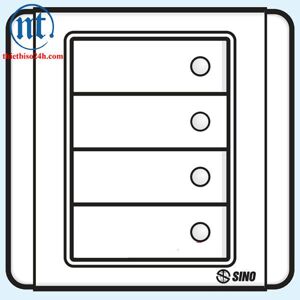 Công tắc bốn 1 chiều phím lớn có dạ quang Sino S66D4